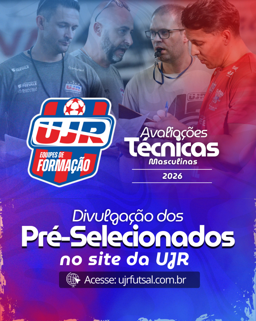 Avaliação Técnica 2026: pré-selecionados Sub-15 e Sub-17